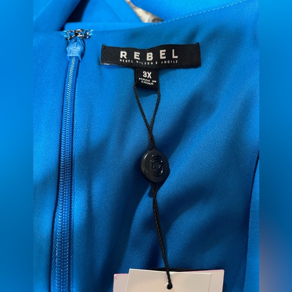 NWT Rebel x Angels Royal Blue Bodycon Dress. 3X - Picture 5 of 6